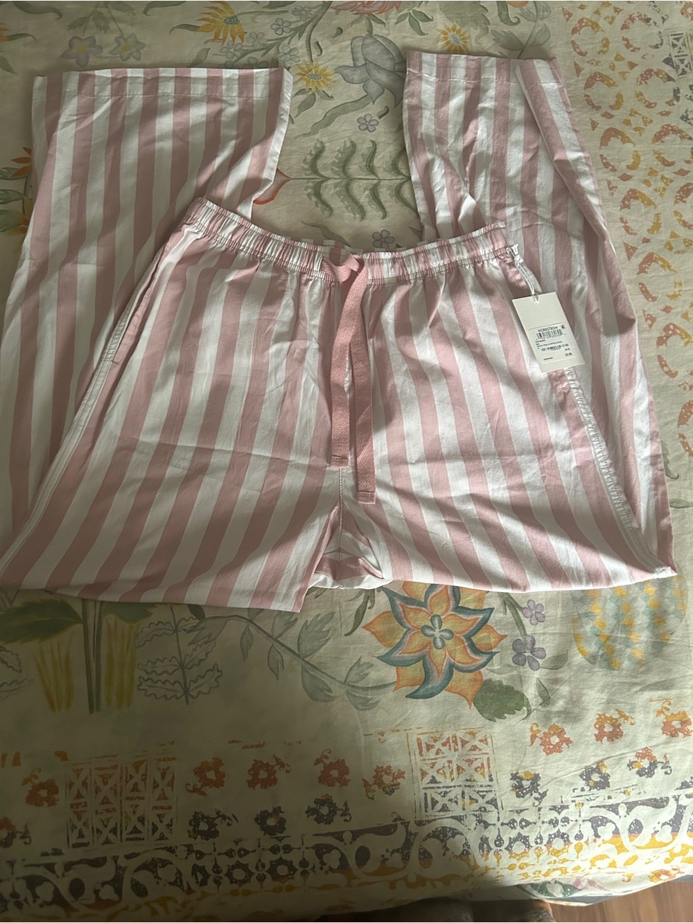 100% cotton PINK & white striped pj pants Nordstrom Y2K